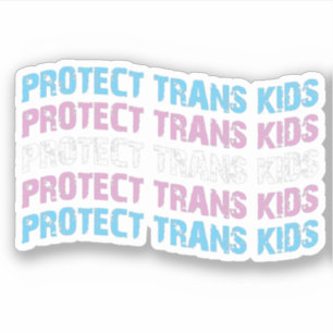 Adesivo Proteger Crianças Trans - Onda de Sinalizador Tran