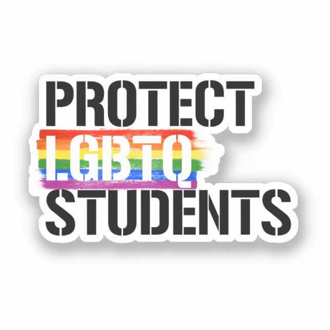 Adesivo Proteger Estudantes LGBTQ (Frente)