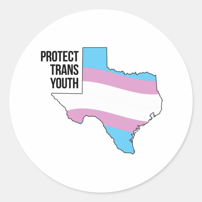 Adesivo Proteger Jovens Trans do Texas (Frente)