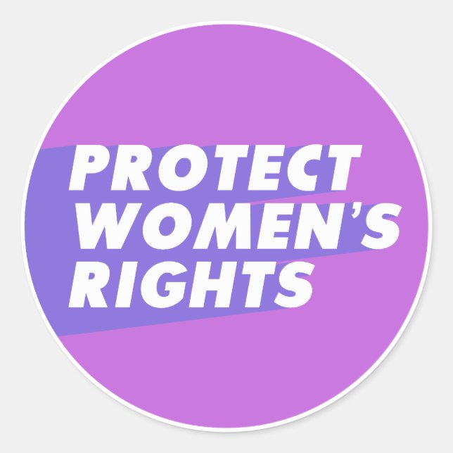 Adesivo Proteger os direitos das mulheres - Design redonda (Frente)