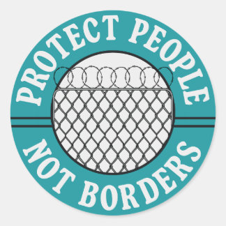 Adesivo Proteger Pessoas Não Fronteiras - Refugiados bem-v