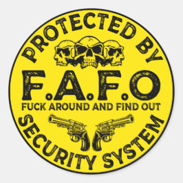 Adesivo Protegido pelo sistema de segurança FAFO