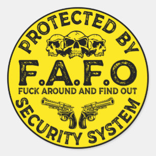 Adesivo Protegido pelo sistema de segurança FAFO