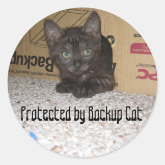 Adesivo Protegido por Gato de Backup