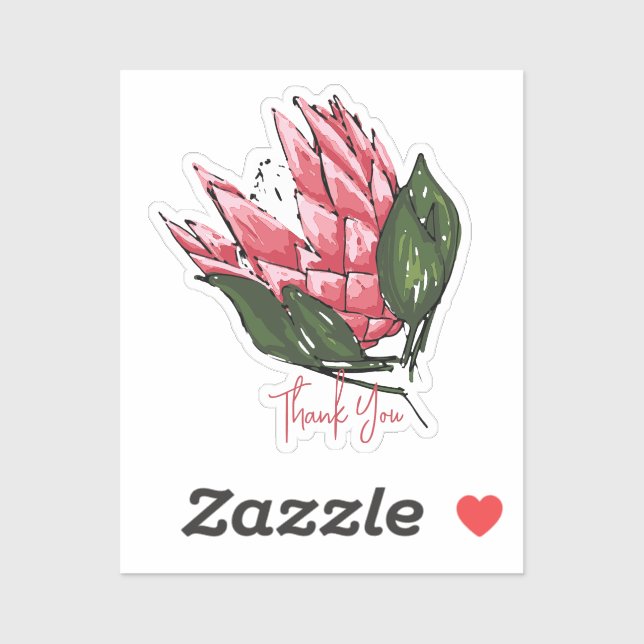 Adesivo Proteína De Aquarela Obrigado Vinheta I (Folha)