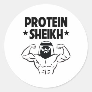 Adesivo Proteína Sheikh Funny Arabe Malhação de Gym