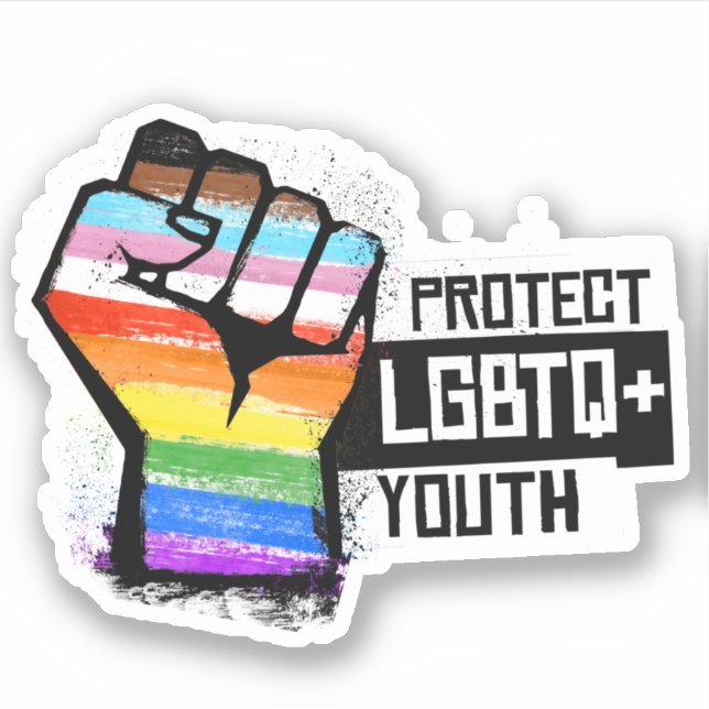 Adesivo Proteja a Juventude LGBTQ (Frente)