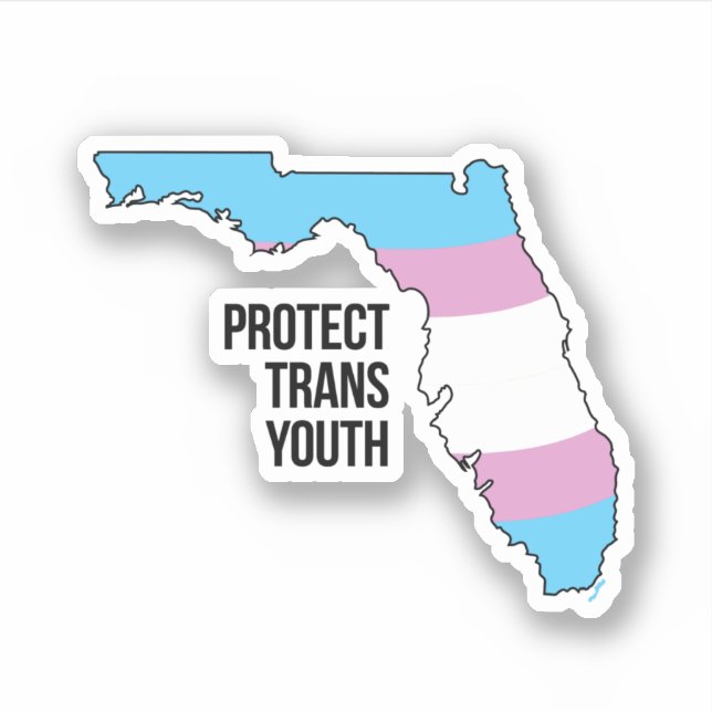 Adesivo Proteja a Juventude Trans do Florida (Frente)