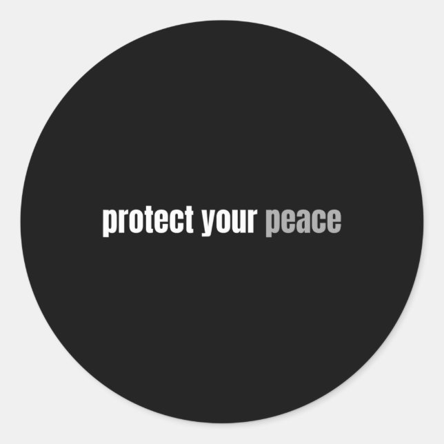 Adesivo Proteja a sua tranquilidade tranquila Relaxe o Men (Frente)