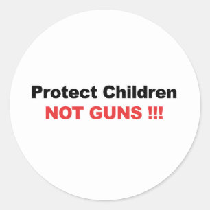 Adesivo Proteja crianças, não armas