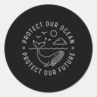 Adesivo Proteja nosso oceano Proteja nosso futuro oceano d