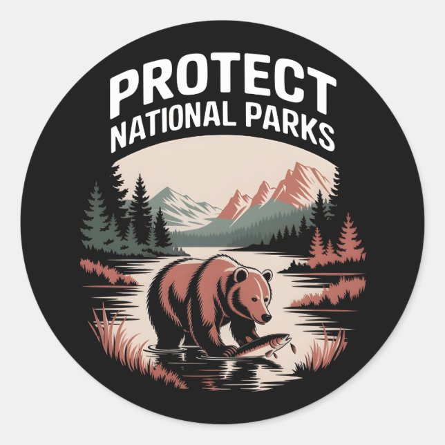Adesivo Proteja nossos parques nacionais (Frente)
