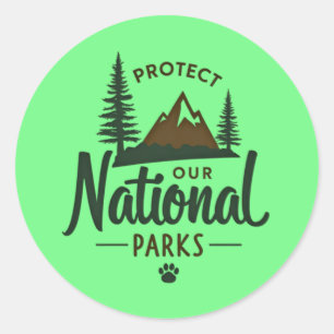 Adesivo Proteja nossos parques nacionais - ativista da nat