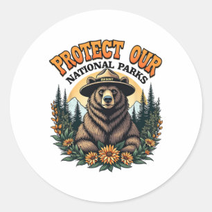 Adesivo Proteja Nossos Parques Nacionais Contra o Urso Alt