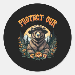Adesivo Proteja Nossos Parques Nacionais Contra o Urso Alt