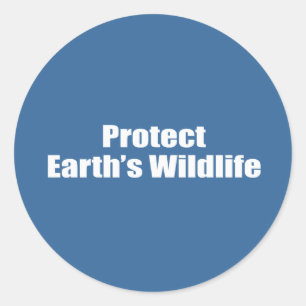 Adesivo Proteja os animais selvagens da terra