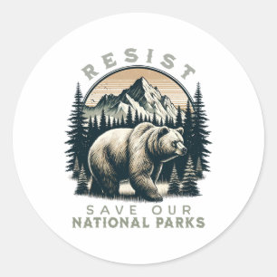 Adesivo Proteja Os Nossos Parques Nacionais Contra A Retro
