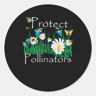 Adesivo proteja polinizadores abelhas borboletas flores bo