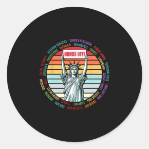Adesivo Protesto Vintage Mãos Fora Anti Trump