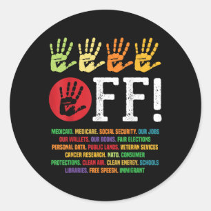 Adesivo Protestos Contra Segurança Social E Medicamento Pr