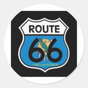Adesivo Protetor da rota 66 da bandeira de Oklahoma