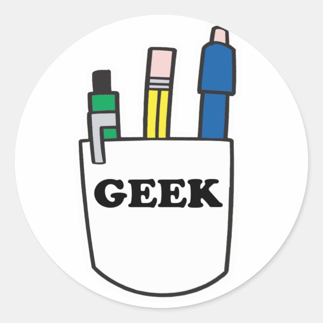 Adesivo Protetor de bolso de GEEK engraçado (Frente)