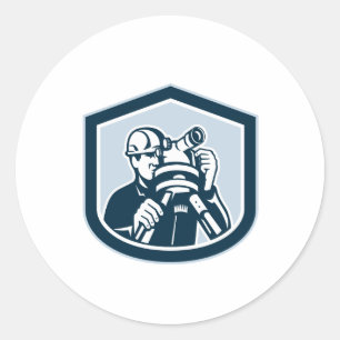 Adesivo Protetor de exame do Theodolite do topógrafo retr