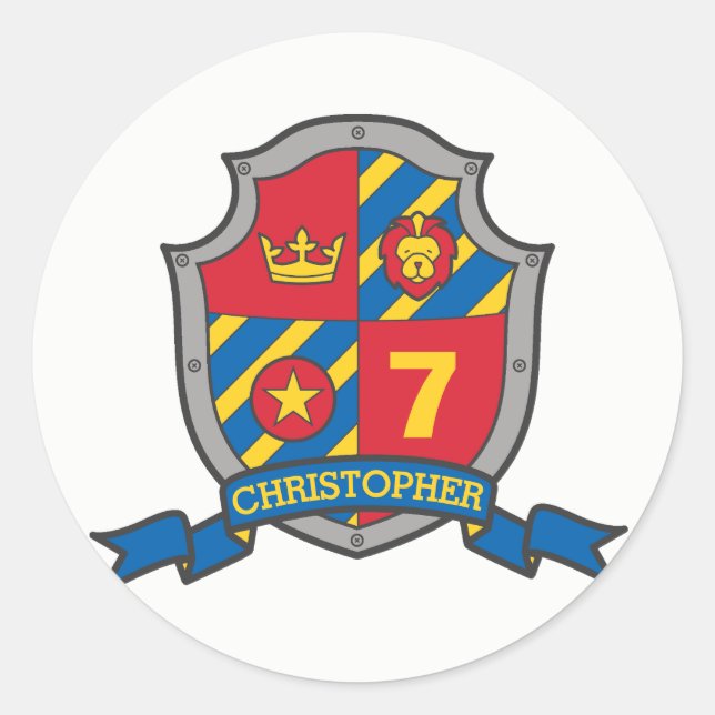 Adesivo Protetor do cavaleiro com nome personalizado festa (Frente)