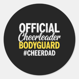 Adesivo Protetor Oficial de Cheerleader Hashtag Cheer Dad