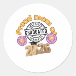 Adesivo Proud Mom of Graduate 2026 – Graduation Celebratio