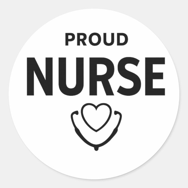 Adesivo Proud Nurse Sticker – Minimal Medical Design (Frente)
