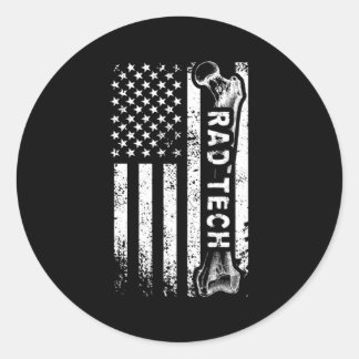 Adesivo Proud Radiologista Tecnológico Americano Flag Rad 