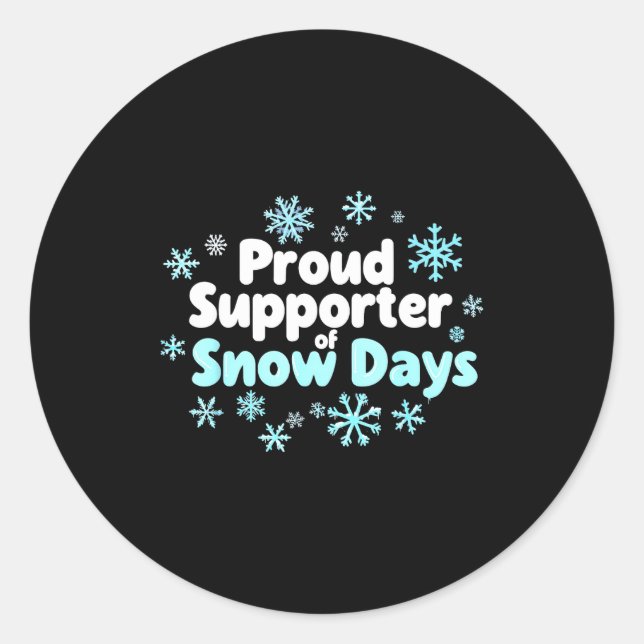 Adesivo Proud Suprter Of Snow Days Chemistry Teacher Snow  (Frente)