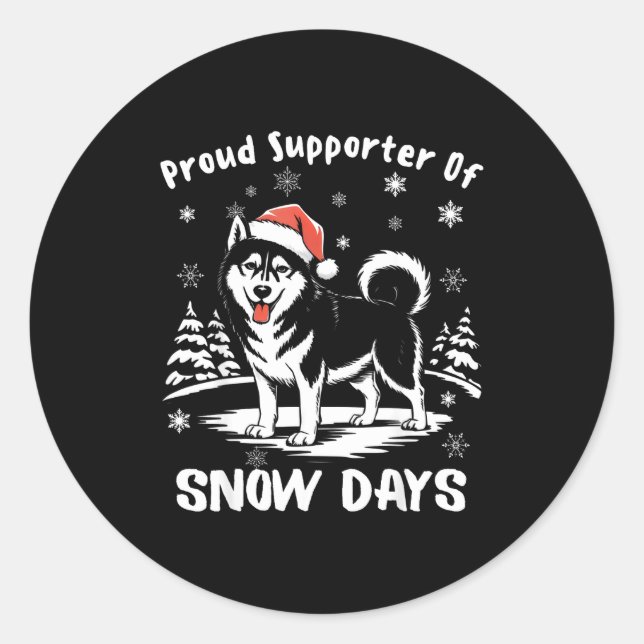 Adesivo Proud Suprter Of Snow Days Cute Winter Snowflake F (Frente)