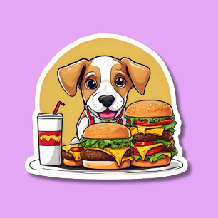Adesivo Prova de Água do Cão de Comida Rápida