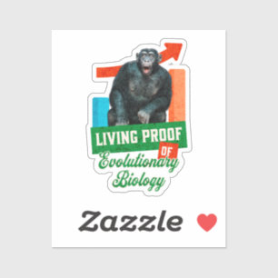 Adesivo Prova Viva da Biologia Evolutiva Chimpanzé Engraça
