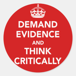 Adesivo Provas de demanda e pensamento crítico