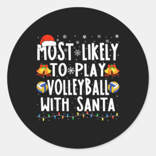 Adesivo Provável Jogar Voleibol Com Vol De Natal De Papais