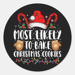 Adesivo Provavelmente Assa Biscoito de Natal Xmas Família
