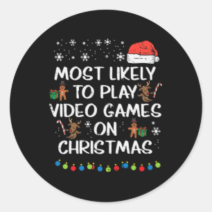 Adesivo Provavelmente Jogar Videos games na Família Natal