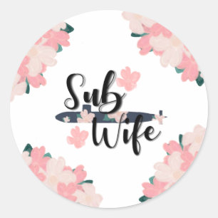 Adesivo provérbio bonito submarino floral da esposa