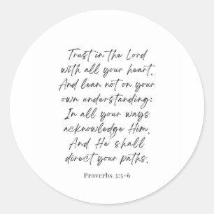 Adesivo Provérbios 3:5-6 Confie no Senhor