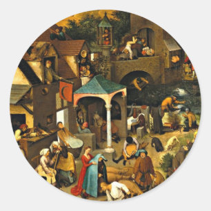 Adesivo Provérbios neerlandeses, por Pieter Bruegel,