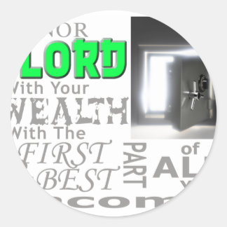 Adesivo Proverbs 3:9 Honre o LORD com sua riqueza, com