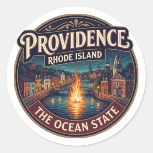Adesivo Providência Capital de Rhode Island Nova Inglaterr