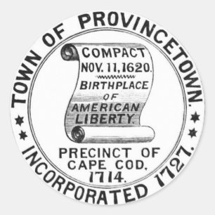 Adesivo Provincetown Massachusetts Seal Round Sticker