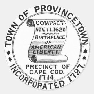 Adesivo Provincetown Massachusetts Seal Round Sticker