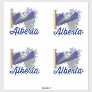 Adesivo Província de Alberta e Bandeira