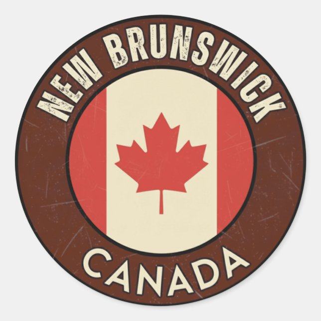 Adesivo Província de New Brunswick Canadá (Frente)