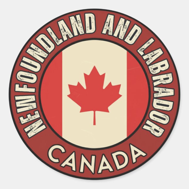 Adesivo Província de Newfoundland e Labrador Canadá (Frente)